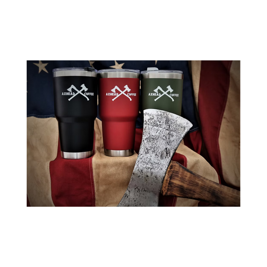 Axhead Tumbler with Handle and Straw